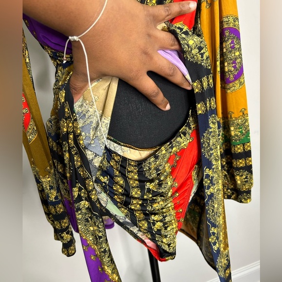 NWT Brand New Fashion Nova XL Long Sleeve Mini Dress with split sz XL - Picture 4 of 7